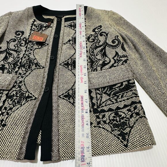 ETRO Women 42 US 6 Milano Jacket Blazer Brown Black Tweed Embroidered NWT $2690 - Picture 9 of 13